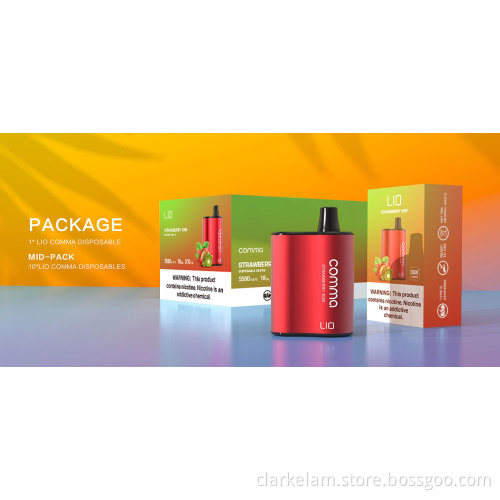 Comma 5500 Puff Bar Cigarette Healthier Disposable Vape